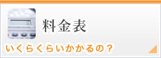 料金表 いくらくらいかかるの?